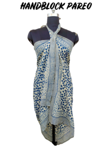 Women's Adult Cotton Floral Hand Printed Off-the-Shoulder Quick Dry Breathable <b>Plus</b> <b>Size</b> Beach <b>Sarong</b> Soft Voile Pareo Swim - Product Image 2
