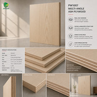 Contreplaqué en placage de frêne naturel Jinbase 18 mm, 1220x2440 mm, panneau de contreplaqué en frêne blanc E0 pour meubles, armoires, présentoirs
