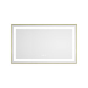 Specchio LED da Bagno 40 X 24 Pollici con Illuminazione Frontale e Posteriore, Montaggio a Parete, Cornice in Alluminio, Antiappannamento, Memoria, 3 Anni di Garanzia - Product Image 3