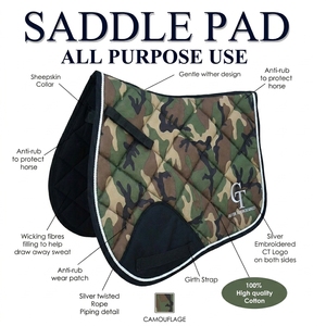 Custom Horse Saddle <b>Pad</b> Saddle Cloth Blanket Cotton Polyester Blend Diamond Quilted Breathable Anti Slip Shock Absorbing - Product Image 2
