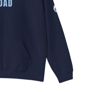 Sweat-shirt à capuche bleu avec motif 'Dad', en polaire doux, à manches longues, décontracté, pour l'hiver, vêtement de mode - Product Image 6