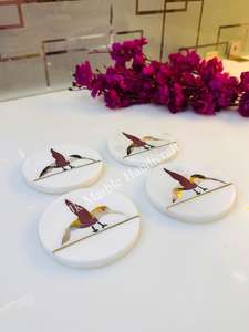 Ensemble de sous-verres en marbre motif éléphant – Vente en gros au meilleur prix pour salle à manger, cuisine, hôtels – Artisanat en pierre de style religieux - Product Image 4