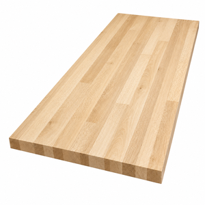 Solid Rubberwood Countertop 48x25x1 Inch Eased Edge Natural Woodgrain Kitchen Worktop Rustic Style Solid Wood Countertop - Product Image 1