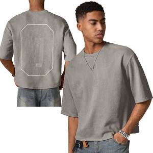 Camiseta de hombre 100% algodón, cómoda, personalizada de fábrica, cuello redondo, corte holgado, de alta calidad, con logo impreso, de secado rápido y transpirable. - Product Image 4