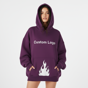 Ventes chaudes : sweat-shirts personnalisés de qualité supérieure, 100% coton, pull-over oversize, sweat-shirt bicolore, sweat-shirt patchwork unisexe - Product Image 2