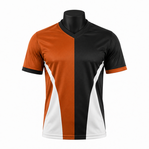 Camiseta de Fútbol Sublimada Personalizada, Manga Corta, Cuello en V, Ropa Deportiva para Equipos de Fútbol, Fabricante de Uniformes Personalizados - Product Image 1
