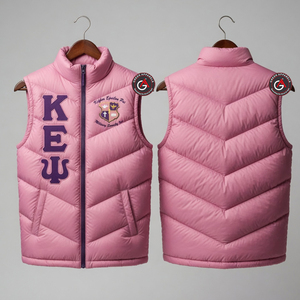 Kapa Epsilon Psi ขายส่งราคาถูกฤดูหนาวผู้ชายเสื้อกั๊กปักเป้าผู้ชายสบายผู้ชายเสื้อกั๊กปักเป้า - Product Image 1