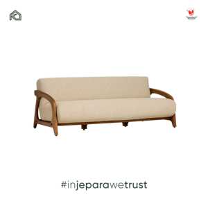 Modern Solid Teak Wood Minimalist Design Two Seat Durable Garden <b>Sofa</b> <b>Outdoor</b> Furniture for Hotel Villa Resort Patio Jepara - Product Image 3