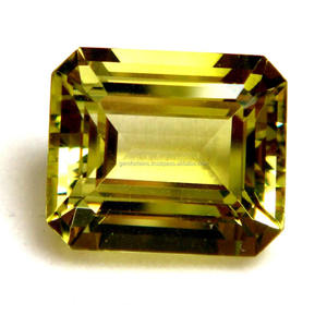 อัญมณีควอทซ์มะนาวธรรมชาติขนาดแปดเหลี่ยมเจียระไนแบบ100% อัญมณีล้ำค่าสำหรับเครื่องประดับ - Product Image 4