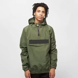 <b>Men's</b> Navy Blue Hooded Quarter-Zip Windbreaker <b>Jacket</b> Casual Outdoor Sportswear Lightweight Polyester <b>Blouson</b> Coat Autumn Wear - Product Image 6