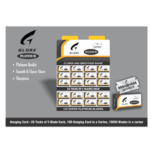 Double-Edge Stainless Steel <b>Razor</b> With 20 Tucks 5 <b>Blades</b> Each 10000 <b>Blades</b> Per Carton for Face & Body Hanging Card Display - Product Image 5