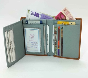 Mens Leather Checkbook <b>Wallet</b> Long Style Cash <b>Holder</b> With Fold Over Flap Card Storage Sections And Coin Pocket - Product Image 1