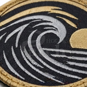 High Density Woven Synthetic Badges With Laser Cut For <b>Backpacks</b> Duffel Bags Outdoor Equipment Sportswear And Clothing - Product Image 6