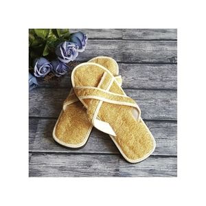 [HAUTE QUALITÉ] Sandales de bain en loofah de qualité supérieure, emballées pour la distribution en gros aux hôtels écologiques du Vietnam - Product Image 1