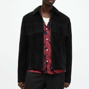 Top Trending Premium Quality <b>Men's</b> Winter Leather <b>Jacket</b> Solid <b>Suede</b> Leather <b>Jacket</b> Fashionable New Style Wholesale Supply - Product Image 1