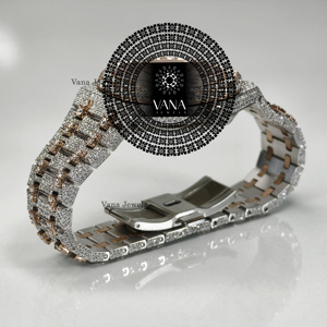 Custom Two Tone Fully Iced Out Moissanite <b>Watch</b> <b>Men</b> VVS Pass Diamond Tester Automatic <b>Mechanical</b> Stainless Steel Hip Hop Luxury - Product Image 5