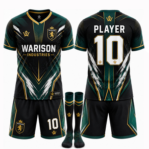 Hot Selling Unisex Futsal Training Kits Sublimation Printing Breathable Quick Dry Soccer Jersey Sets With Custom <b>Name</b> Number - Product Image 1