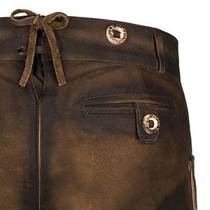 Pantalones cortos de alta calidad antiguos bávaros tradicionales Trachten Lederhosen para hombre, bordado personalizado, patrón Vintage sólido, nuevo - Product Image 4