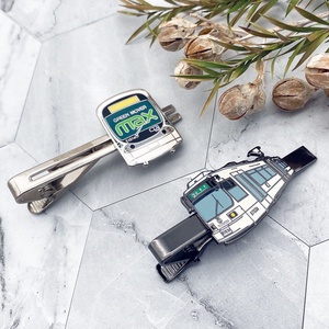 Barra de corbata de esmalte duro de imitación estampada en cobre - Product Image 6