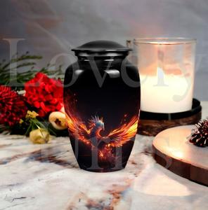 Urna Funeraria Personalizada Blue Phoenix, Urna Conmemorativa de Cremación a Medida, Urna Decorativa para Cenizas Humanas, Recuerdo Conmemorativo - Product Image 5