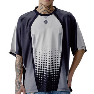Camiseta de Fútbol Americano Oversize para Hombre, Transpirable, de Poliéster, Estilo Urbano, con Estampado de Puntos Degradados, Ligera, Proveedor OEM al por Mayor - Product Image 1
