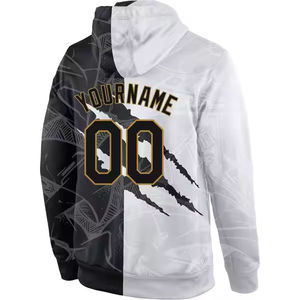 Custom Split Color Claw Design <b>Hoodie</b> - Personalized Team Name & Number Sports Pullover Custom Sports Team Apparel - Product Image 3