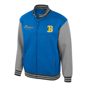 Chaquetas de Béisbol Varsity Personalizadas al por Mayor de Quilmes Enterprises para UCLA Bruins, Chaquetas Casuales de Forro Polar Bordadas Unisex - Product Image 2