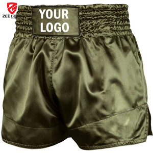 Shorts de Muay Thai et de Kick Boxing à Impression par Sublimation Personnalisée, Patch Brodé, 100% Polyester, Séchage Rapide, Unisexe - Product Image 1