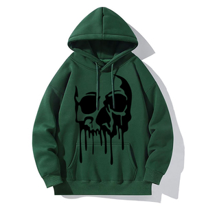 Sudadera con Capucha Oversize con Gráfico de Calavera, de Algodón y Forro Polar, Estilo Urbano, para Invierno, Unisex, Casual, Hip Hop, OEM - Product Image 5