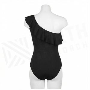 Ensemble de yoga 2 pièces imprimé papillon bleu avec finition dorée, body à col en V profond et jupe portefeuille longueur genou - Product Image 2