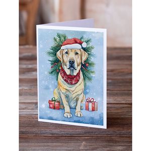 Lunatique A7 Taille 5x7 Cartes Vierge Pack 8 Cartes De Voeux De Noël Avec Enveloppes Jaune Labrador Retriever Design - Product Image 2