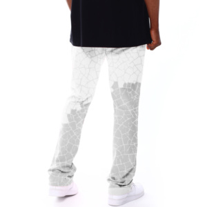 <b>Men's</b> <b>White</b> Crack Pattern Sweatpants You Got This Print Elastic Waist Casual Fit Midweight Knitted 100% Cotton Eco-Friendly - Product Image 4