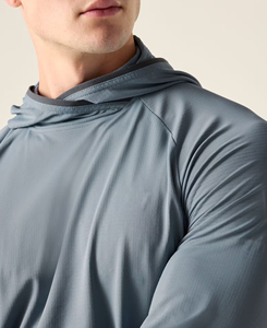 Sweat-shirt à capuche pour homme de qualité supérieure 2026, coupe ajustée, tricoté, séchage rapide, couleur unie, décontracté, pour l'automne, faible MOQ - Product Image 4