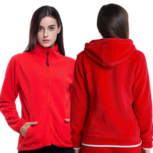 Chaqueta polar de invierno para mujer, OEM, con cremallera, estilo urbano, con capucha, gruesa y calefactable - Product Image 1