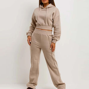 Fashionable Cheap Prices New Arrival Branded Women Winter Printed Tracksuit Plain Two Piece Plus Size High Quality Breathable - Product Image 4