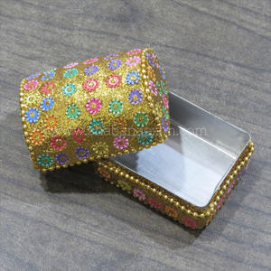 Caja de Joyería Decorativa Hecha a Mano, Decoración India para el Hogar, Caja para Anillos, Aretes, Collares, Caja para Guardar Objetos Pequeños, Mini Pastillero - Product Image 3