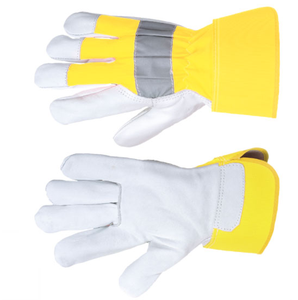 Guantes de Trabajo de Cuero, Protección para Manos, Doble Palma de Cuero, Guantes de Seguridad para Jardinería y Trabajo - Product Image 3
