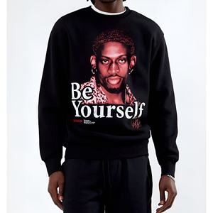 Sweat-shirt à col rond surdimensionné pour homme de haute qualité avec logo personnalisé, en molleton de coton, streetwear décontracté, OEM - Product Image 1