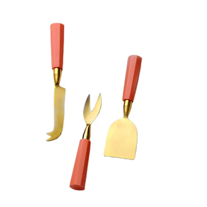 ชุดมีดชีสสแตนเลสพร้อมใช้งาน ชุดอุปกรณ์ตัดชีส อุปกรณ์เสริมสำหรับเสิร์ฟในครัว - Product Image 1