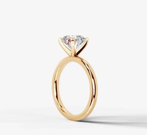 Anillo de Moissanita Tallada en Plata de Ley 925 Bañada en Oro, Lujoso Anillo de Compromiso, Boda, Promesa, Joyería de Regalo para Ella - Product Image 3