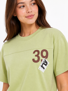 Camiseta Gráfica Oversize para Mujer, Casual, Holgada, Estampada, Manga Corta, Cuello Redondo, Mezcla de Algodón, Ligera, Transpirable, Verano - Product Image 4