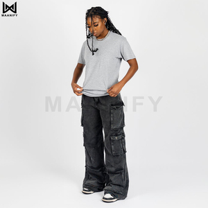 T-shirt unisexe en coton doux, 100 % coton peigné, 122 GSM, léger, col rond, décontracté, personnalisable OEM - Product Image 2