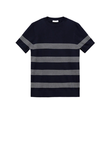 เสื้อยืดคอกลมแขนสั้นผู้ชายผ้าฝ้าย 100% แบบริงเกอร์ แห้งเร็ว ระบายอากาศดี เป็นมิตรกับสิ่งแวดล้อม ทรงปกติ ลายทาง สไตล์สตรีทแวร์ คุณภาพสูง - Product Image 6