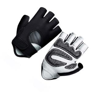 Gants de cyclisme en cuir Ammara à demi-doigts avec protection UV, sangle de poignet réglable, fermeture auto-agrippante, unisexe, utilisables en toutes saisons - Product Image 2