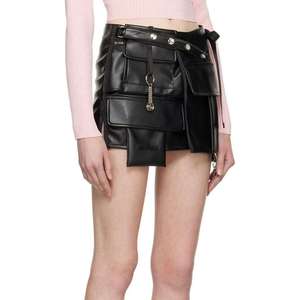 Jupe en cuir taille haute pour femme, style décontracté, respirante, personnalisable par un fabricant professionnel - Product Image 2