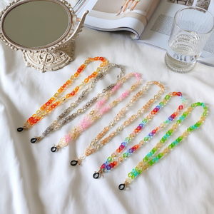 Collane con perline Z Fashion, catena in plastica da 70 cm per occhiali, accessorio per borsa, unisex, per uso quotidiano - Product Image 3