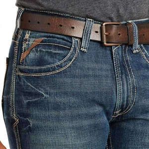 Jeans de Mezclilla de Cintura Alta y Corte Recto para Hombre, Ajuste Regular, Casual, 100% Algodón, Secado Rápido, Ecológicos y Transpirables - Product Image 3