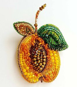 Floral Embroidery Beaded Brooch Handcrafted Luxury Bag and <b>Hat</b> Accessory - Product Image 6