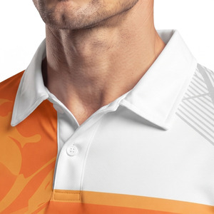Camiseta de Polo de Cricket de Manga Corta con Cuello Alto y Logotipo Personalizado para Hombre, Jersey de Cricket Sublimado 100% Poliéster - Product Image 4