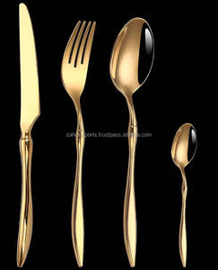 Juego de Cubiertos de Acero Inoxidable Mate Dorado de 24 Piezas, Estilo Americano, Calidad de Hotel, Elegante y Lujoso, Pulido Plateado, Zahid Exports - Product Image 2